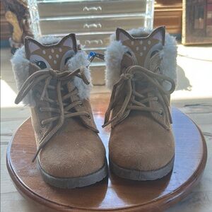 Kids Tan Boots with Animal Design